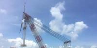 中交三航局在廣東珠海桂山海上風電場示范項目成功完成兩種型式風機整體安裝
