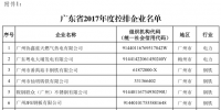 廣東省2017年度<font color=