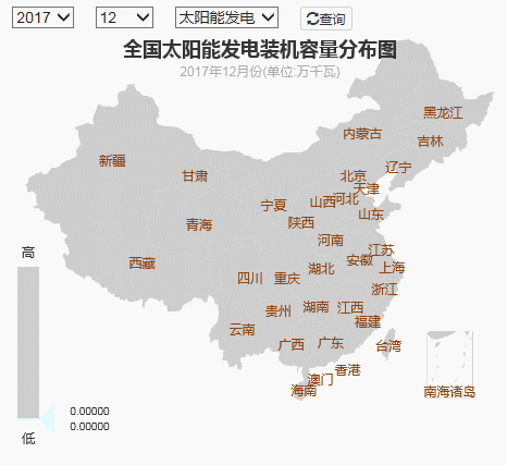 2017年全國電力發(fā)電，電力裝機(jī)版圖