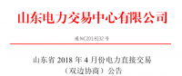 山東4月份雙邊協(xié)商、集中競價(jià)交易27日展開（附名單）