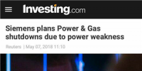 西門子并未計劃關(guān)停發(fā)電及天然氣業(yè)務(wù)！