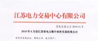 江蘇 | 2018年6月集中競價交易結(jié)果：成交電量33.31億千瓦時！