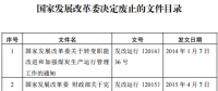 發(fā)改委廢止《關(guān)于規(guī)范跨省發(fā)電、供電計(jì)劃和省級(jí)發(fā)電、供電計(jì)劃備案核準(zhǔn)報(bào)送審批工作》等8個(gè)文件