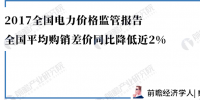 數(shù)據(jù)｜2017全國(guó)電力價(jià)格監(jiān)管報(bào)告：全國(guó)平均購銷差價(jià)同比降低近2%